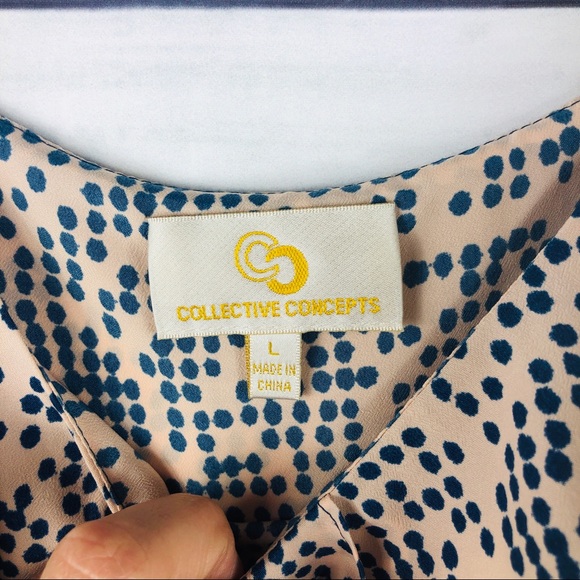 COLLECTIVE CONCEPTS | Straps Polka Dot Blouse - Picture 3 of 5
